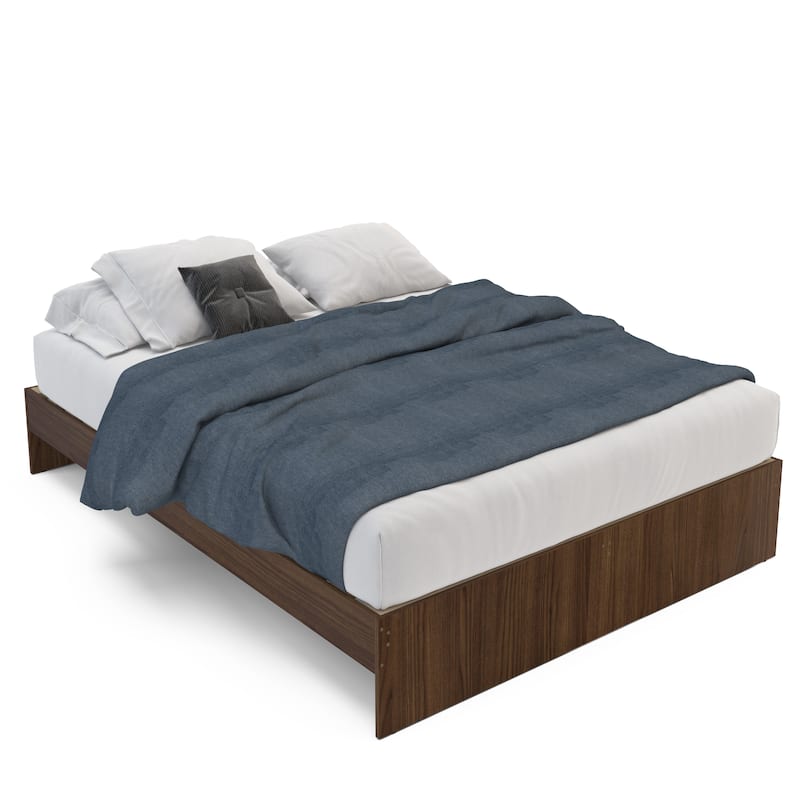 Polifurniture Madison Platform Bed with Bookcase Headboard