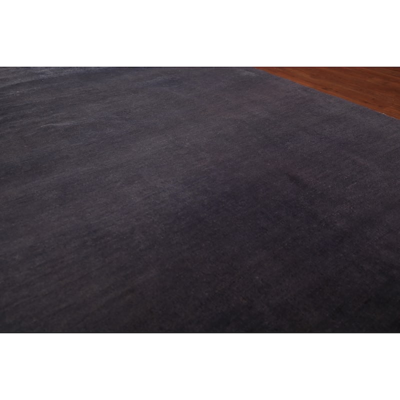 Grays & Blues Gabbeh Modern Area Rug Hand-Knotted Wool Carpet - 5'3" x 7'10"