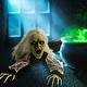 preview thumbnail 13 of 11, Haunted Hill Farm 63 In. Animatronic Witch, Indoor/Outdoor Halloween Decoration, Flashing Red Eyes, Crawling, Battery