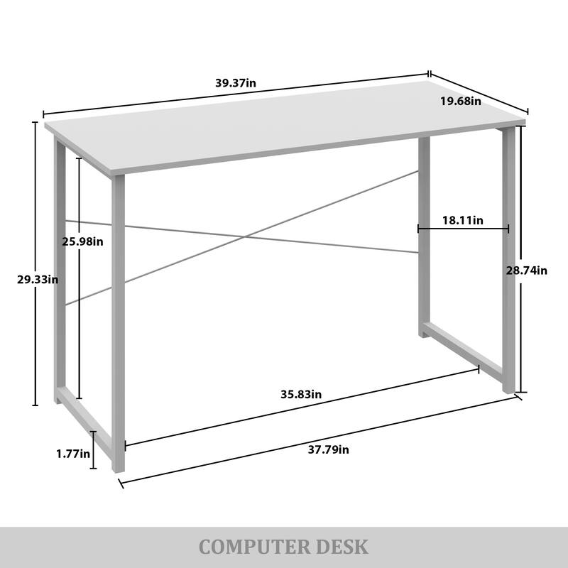 CraftPorch Modern 39-Inch Metal Computer Desk