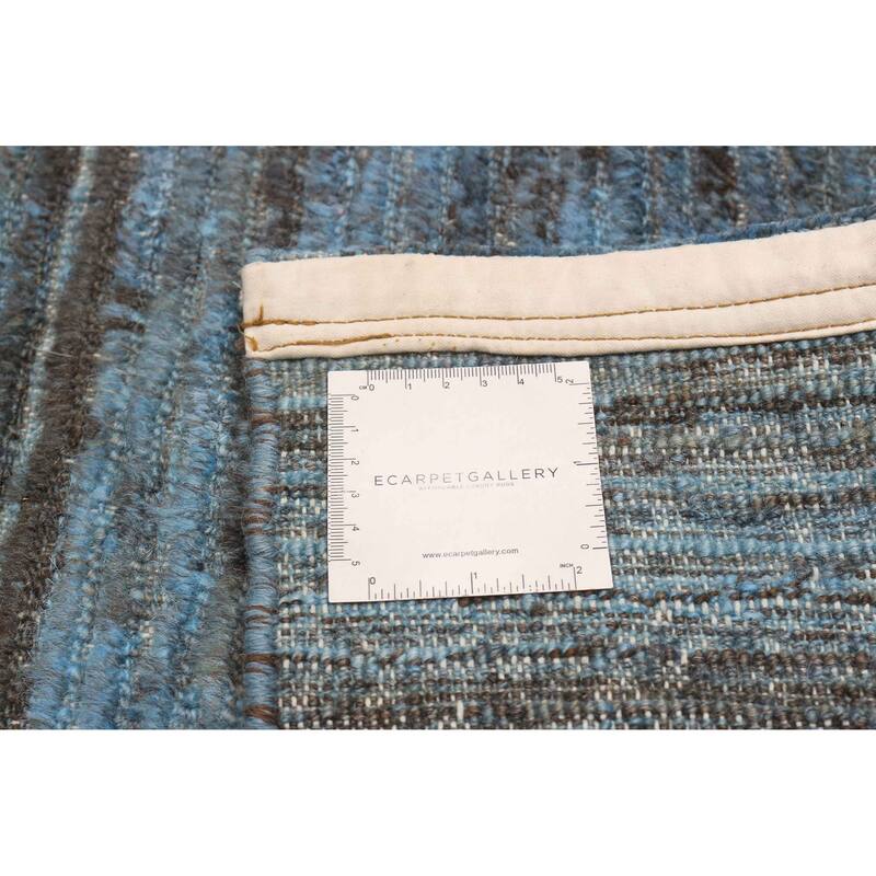 ECARPETGALLERY Hand-knotted Finest Peshawar Ziegler Blue Wool Rug - 9'4 x 12'10