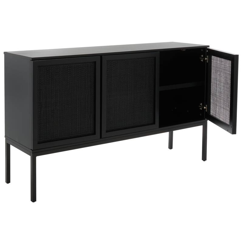 SAFAVIEH Tabetha 2-Shelf Rattan Sideboard - 54 In. W x 15 In. D x 33 In. H - 54Wx15Dx33H