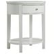 preview thumbnail 28 of 55, Fillmore 1-Drawer Oval Wood Shelf Accent End Table by iNSPIRE Q Modern White