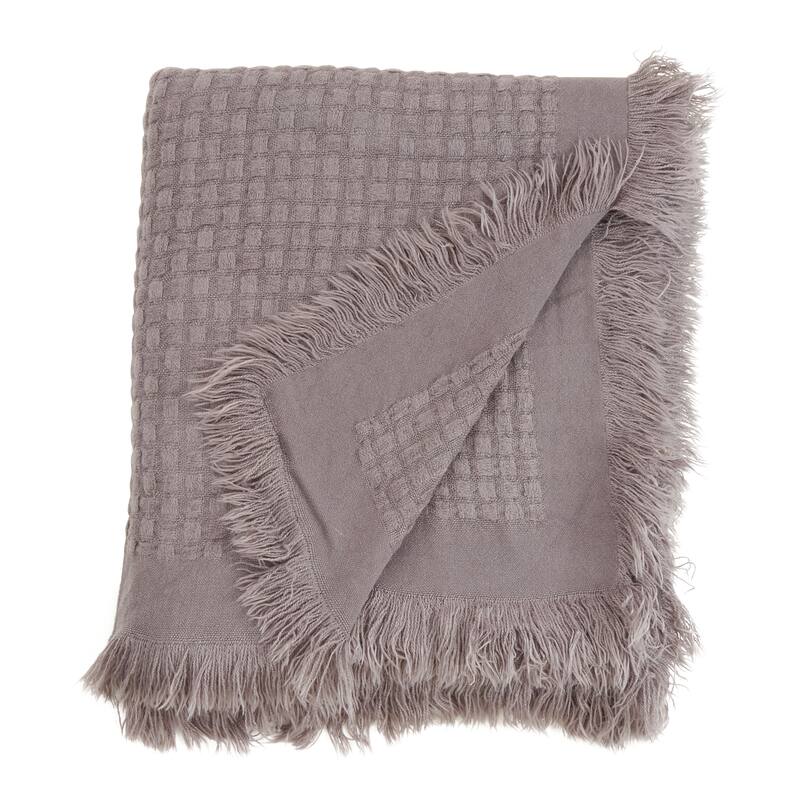 Waffle Weave Design Throw Blanket