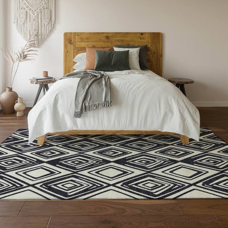 Premium Washable Super Soft Diamond Cascade Mayfield Rug