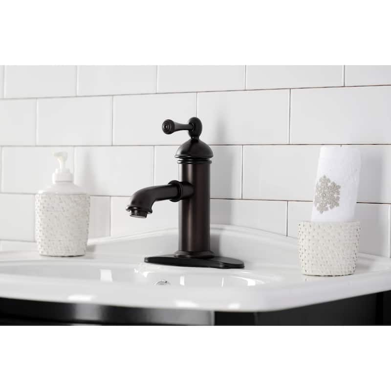 Kingston Brass Paris 1.2 GPM Single Hole Bathroom Faucet with Pop-Up