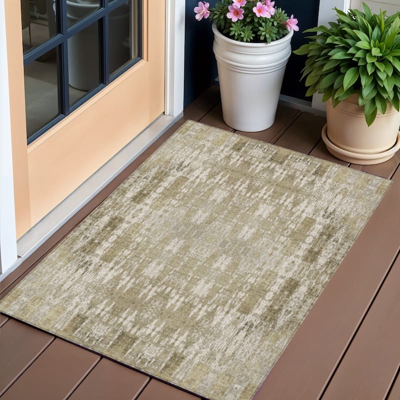 HomeRoots Moroccan Transitional Rectangle Outdoor Rug - 3' x 5'