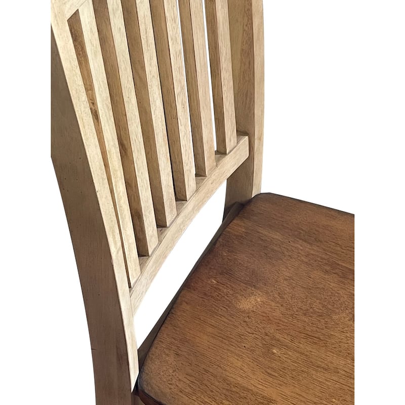 Slat Back Dining Chairs - Set of 2 - Modern Farmhouse Style Chairs
