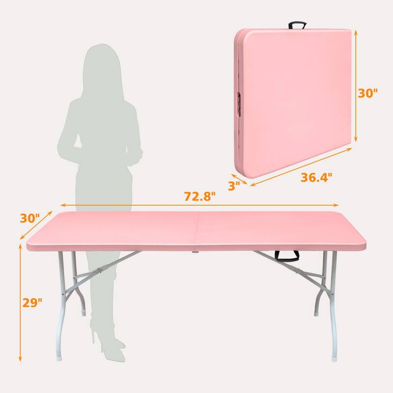 Folding Table,Portable Plastic Table for Camping,Picnics,Parties,High Load Bearing Foldable Table