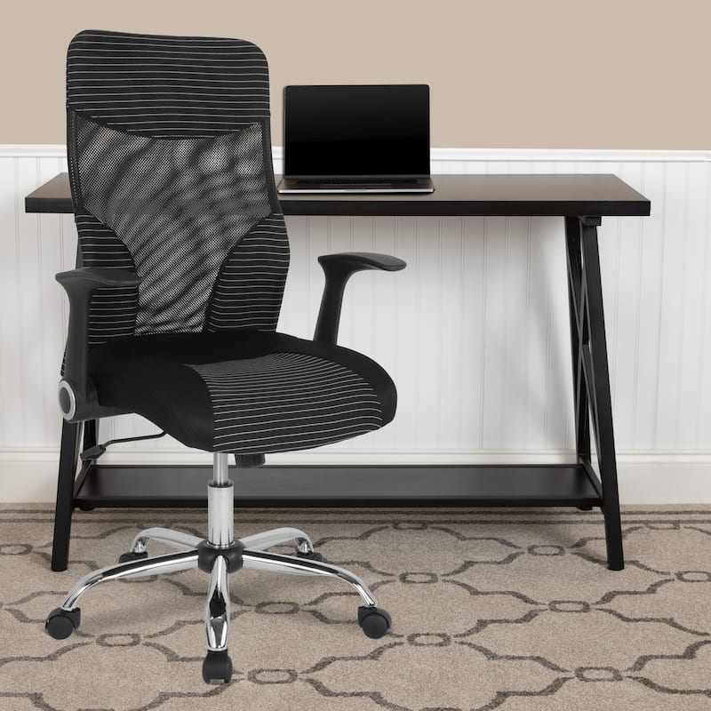 High Back Ergonomic Office Chair with and White Contemporary Mesh Design
