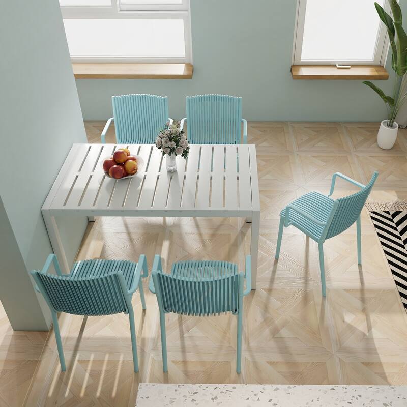 4-Pack All-Weather Polypropylene Chairs for Restaurant and Indoor Use
