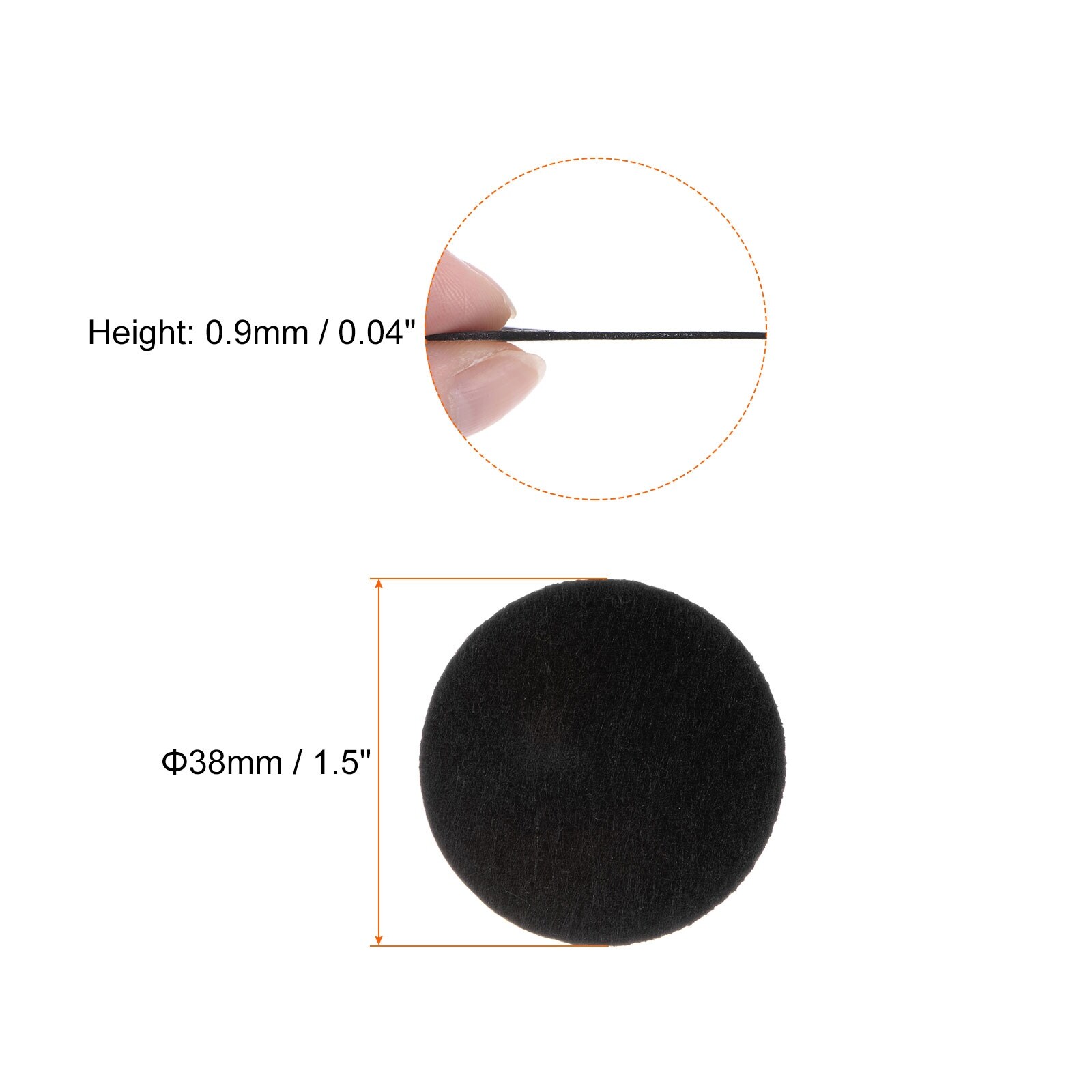 Round Adhesive Felt, Craft Stickers Non-Woven Fabric