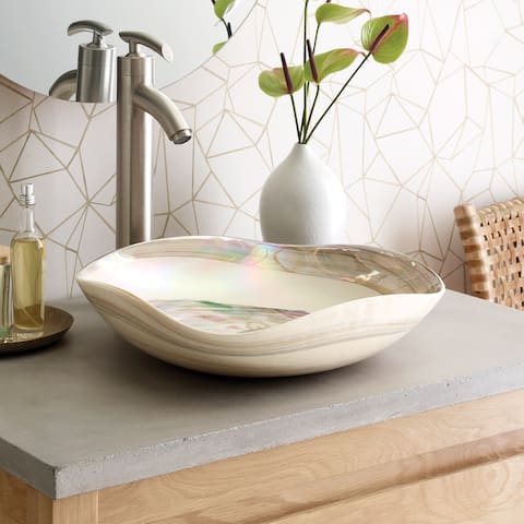 Lido Handmade Murano Glass Bathroom Sink - 14.75x14.75x4