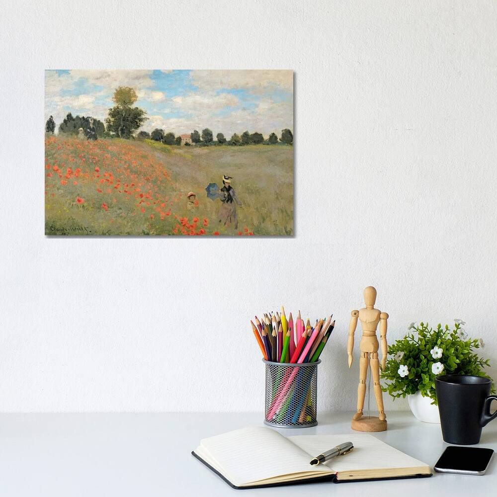 iCanvas "Wild Poppies, Near Argenteuil, 1873" by Claude Monet Canvas Print