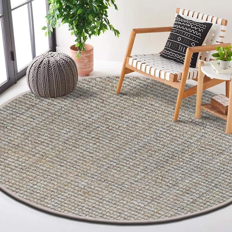 Delara Premium Handwoven Natural Fiber Area Rug, 60% Wool 40% Jute excellent choice in high-traffic areas such as Living rooms