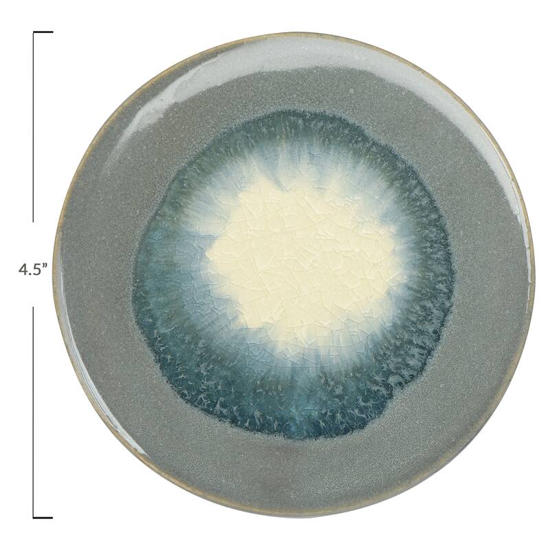 Stoneware Reactive Glaze Coasters, Set of 4