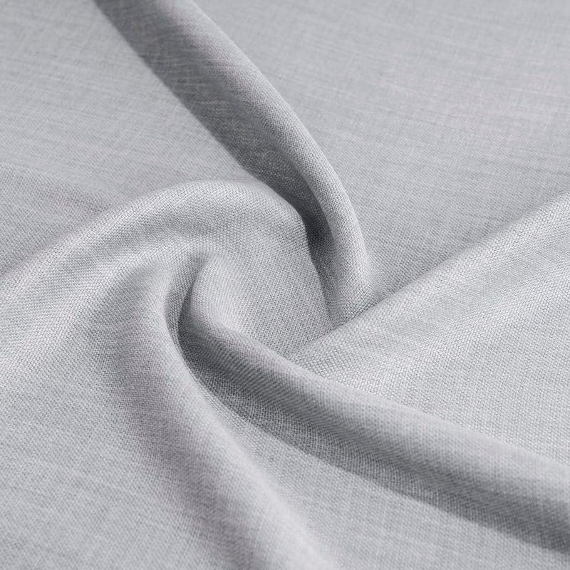 Exclusive Fabrics Textured Faux Linen Room Darkening Curtains for Bedroom & Living Room Curtains (1 Panel)