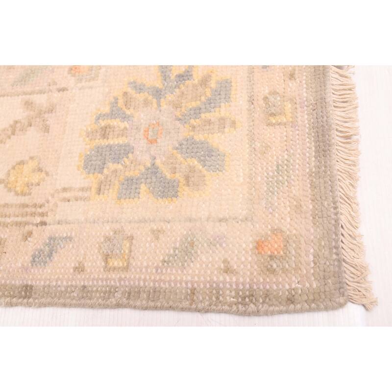 ECARPETGALLERY Hand-knotted Modern Oushak Grey, Taupe Wool Rug - 8'1 x 9'11