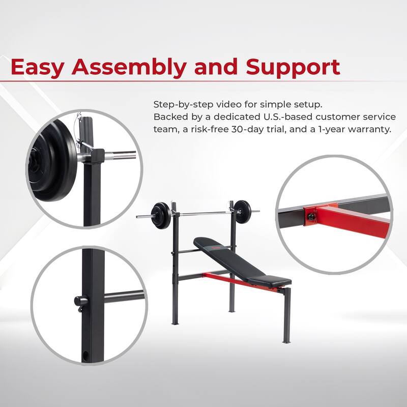 Adjustable Standard Incline Weight Bench with Rack BH623008 - Gray - 48.8 x 32.3 x 44.8