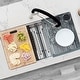 preview thumbnail 9 of 7, STYLISH 16 3/4" Dark Gray Workstation Sink Roll-up Drying Rack/Trivet
