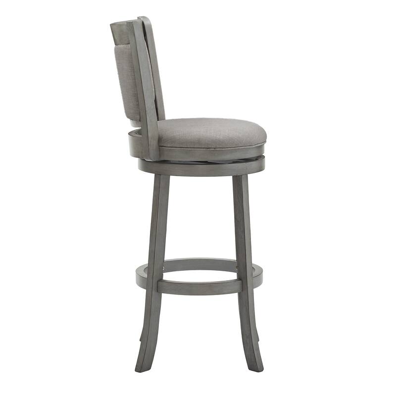 Verona Panel Back Linen Swivel 29-inch High Back Bar Stool by iNSPIRE Q Classic