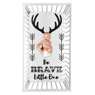 Black and White Buffalo Plaid Boy Photo Op Fitted Crib Sheet - Woodland Rustic Country Farmhouse Check Deer Lumberjack