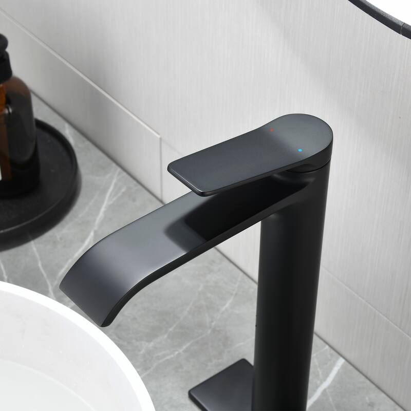 10.9"H Solid Brass Single-handle Bathroom Sink Faucet