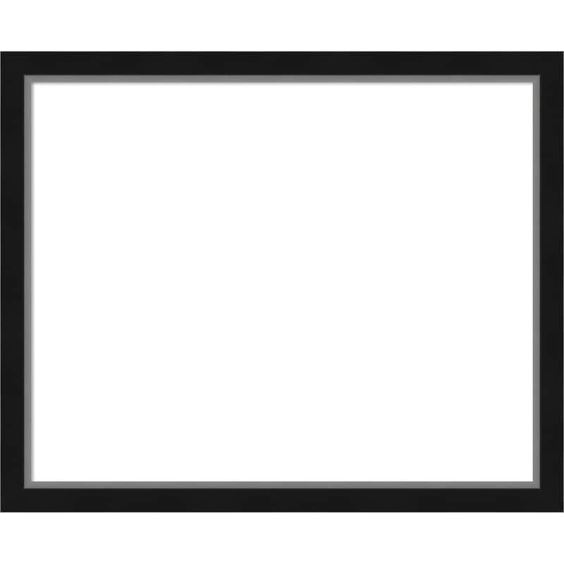 Amanti Art Eva Black Silver Narrow Framed Dry Erase Magnetic Board