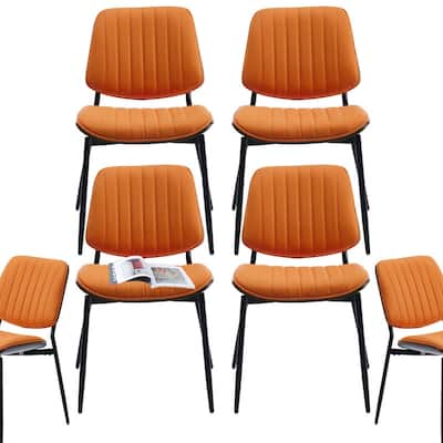 Leather Upholstered Dining Chairs (Set of 6)