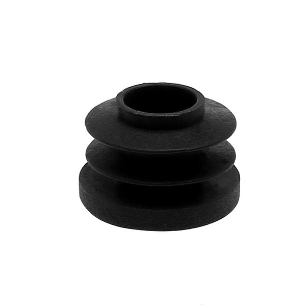 3/4" 20mm OD Plastic Round Tube Ribbed Insert End Cover Cap, 0.67"-0.75" Inner Dia, Floor Furniture Chair Cabinet Protector