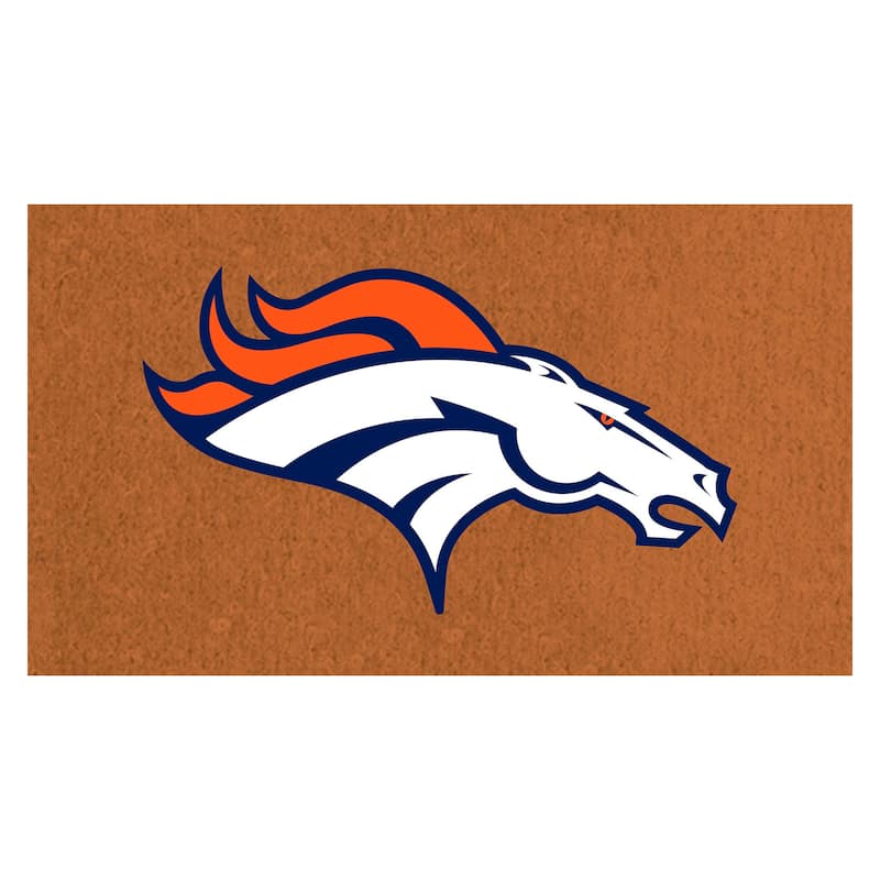 Denver Broncos Full Color Indoor/Outdoor Coir Mat - 28" x 16"