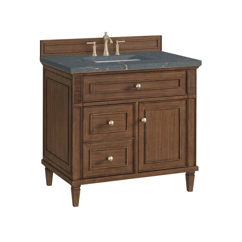 James Martin Vanities Lorelai 36" Single Vanity, Mid-Century Walnut