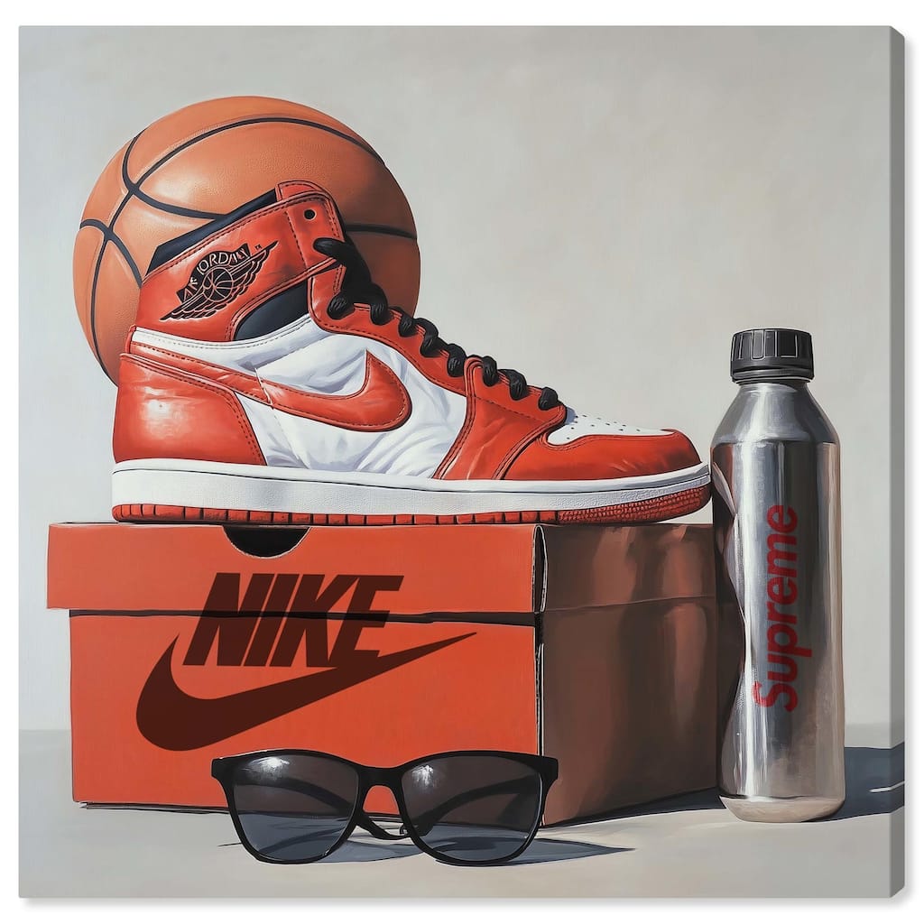 Basketball Practice Canvas by Art Remedy, Gallery Wrapped