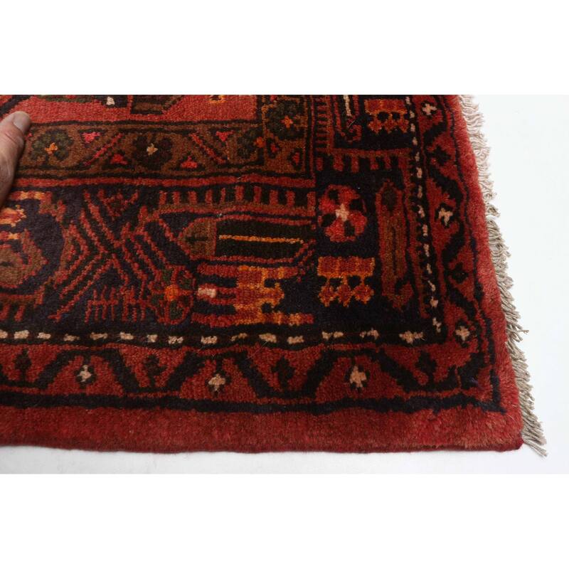 ECARPETGALLERY Hand-knotted Andelz Red Wool Rug - 4'5 x 7'1