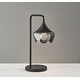 Gnome Smoked Glass Black Metal Pendant Lamp main image 1