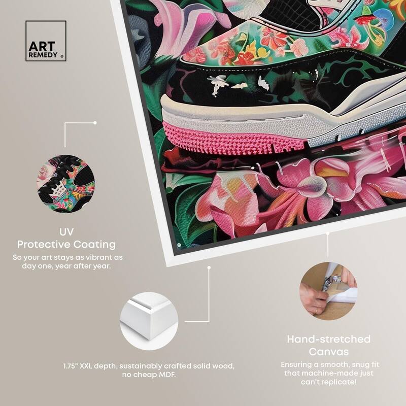 Hidden in Floral Bloom Sneaker Canvas by Art Remedy