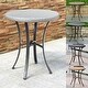 preview thumbnail 1 of 8, Barcelona Resin Wicker/Aluminum 28-inch Round Outdoor Bistro/Side Table