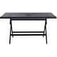 preview thumbnail 51 of 59, SAFAVIEH Outdoor Akita Folding Table with Umbrella Hole - 54.6" x 31.2" x 28.08"