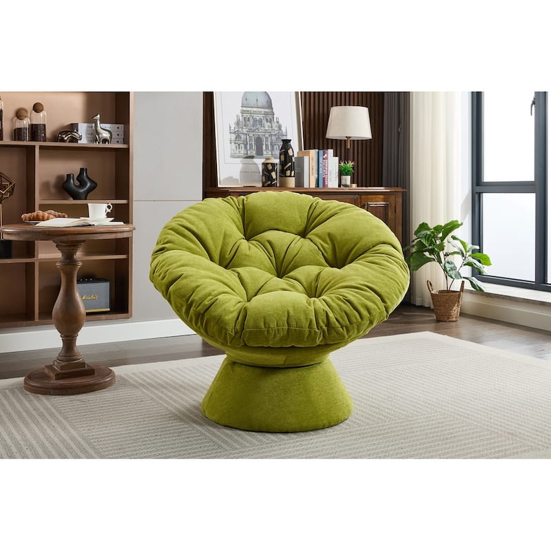 360 Swivel Barrel Chair Oversized Swivel Accent Chair - Olive Green