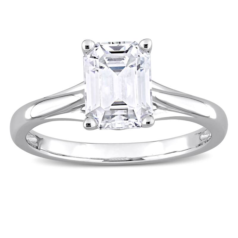 Miadora 2ct DEW Octagon-cut Moissanite Solitaire Engagement Ring in 14k White Gold