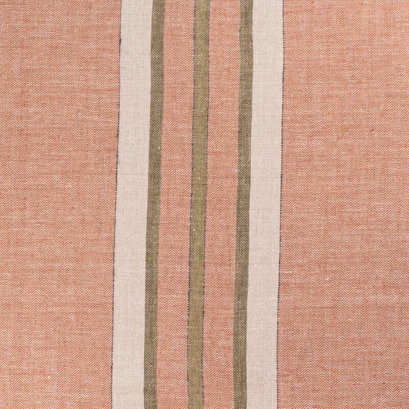 Polo & Luna Tivoli Pet Bed Cushion Cover - Chestnut/Olive/Ivory Stripe - Chestnut, Olive, Ivory Stripe