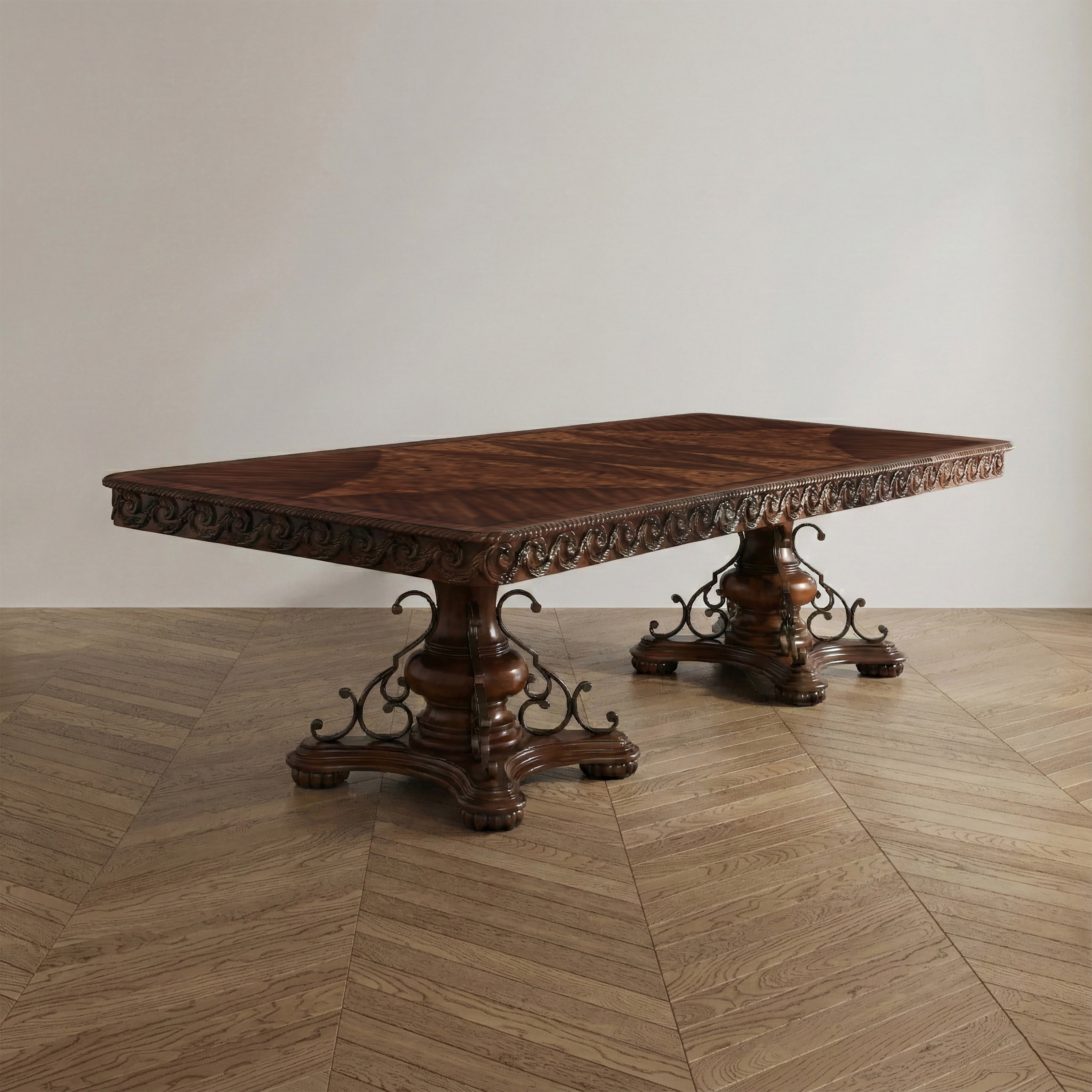 Furniture of America Nald Cherry 120-inch Wood Expandable Furniture of America Nald Cherry 120-inch Wood Expandable