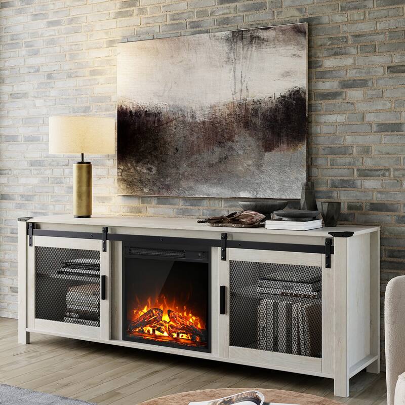 WAMPAT 36 inch 3 Sided Glass Electric Fireplace Insert，Black