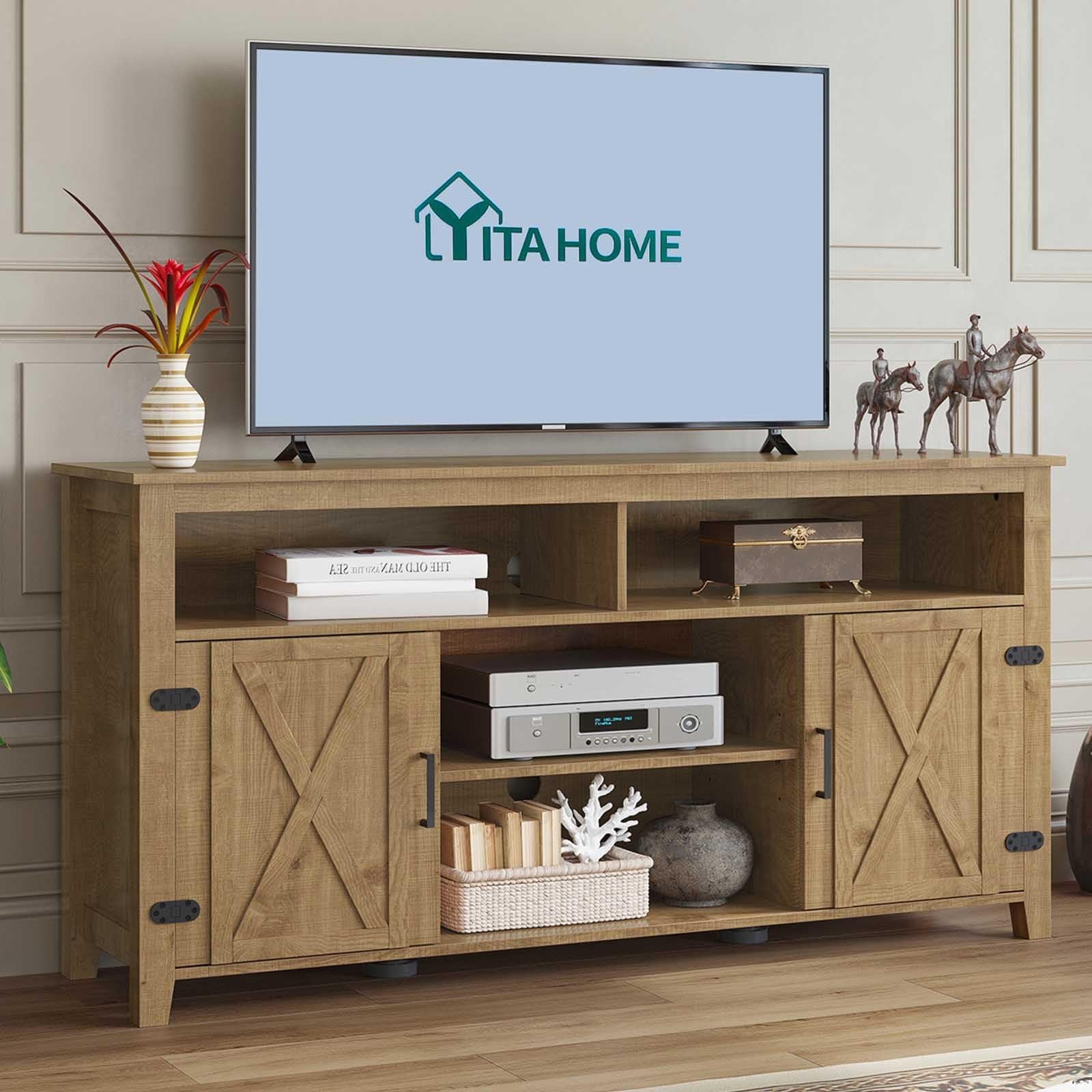 Barnwood tv stand for outlet 65 inch tv