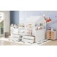 preview thumbnail 4 of 24, Full House Loft Bed with Drawers and Guardrails, White Finish