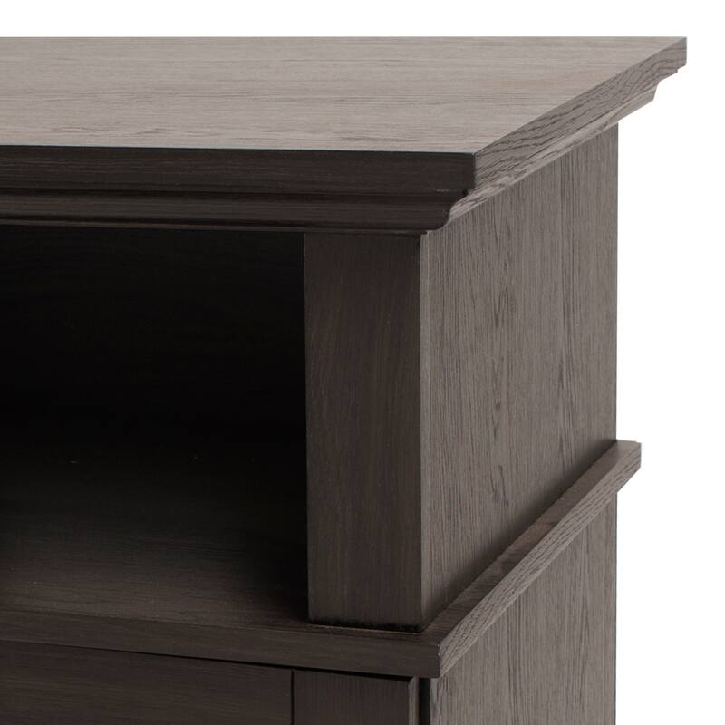 Muskoka Delaney 48in TV Stand Electric Fireplace in Rustic Brown 48