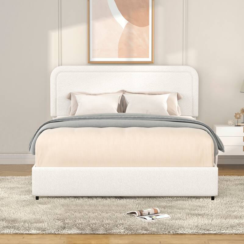 Upholstered Platform Bed with Patented 4 Drawers Storage