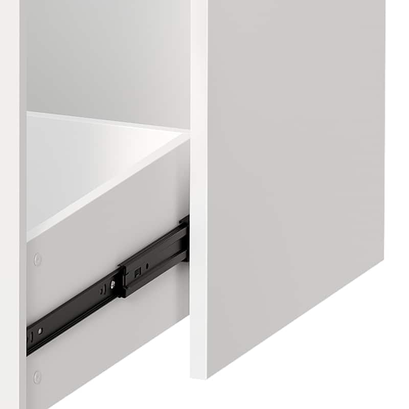 Moasis Double Pull-Out Trash Can Cabinet with Drawer, 2×13 Gallon Kitchen Trash Bin Cabinet