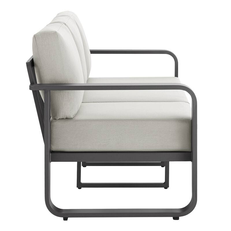Spruce & Spring Outdoor Patio Furniture Set Aluminum Sofa Accent Chair