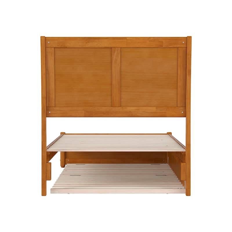 Andorra Platform Bed with Panel Footboard and Twin XL Trundle